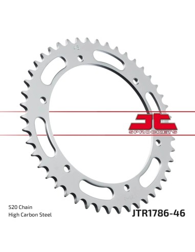 corona moto jt sprockets de acero de 46 dientes jtr1786 46