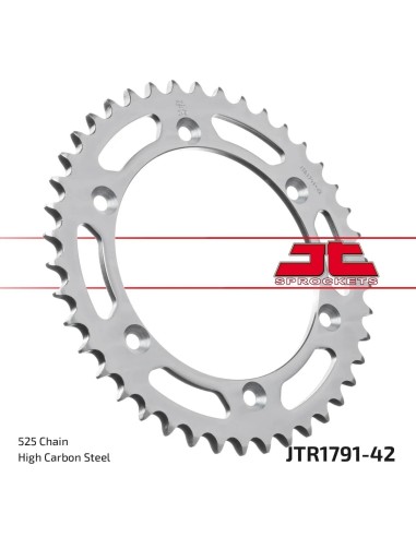 corona moto jt sprockets de acero de 42 dientes jtr1791 42