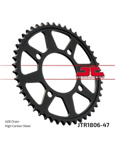 corona moto jt sprockets de acero de 47 dientes jtr1806 47