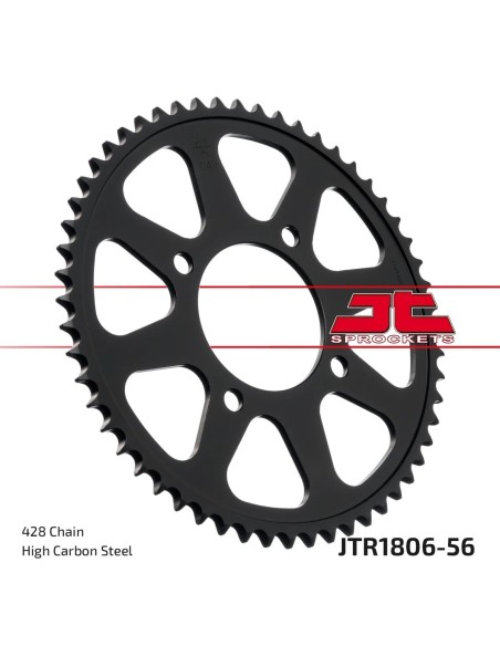 corona moto jt sprockets de acero de 56 dientes jtr1806 56