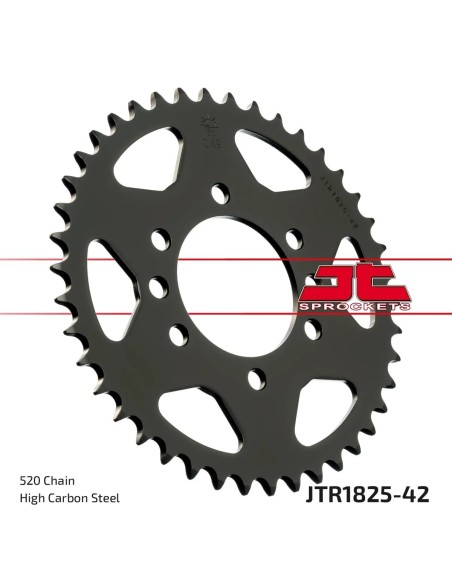 corona moto jt sprockets de acero de 42 dientes jtr1825 42