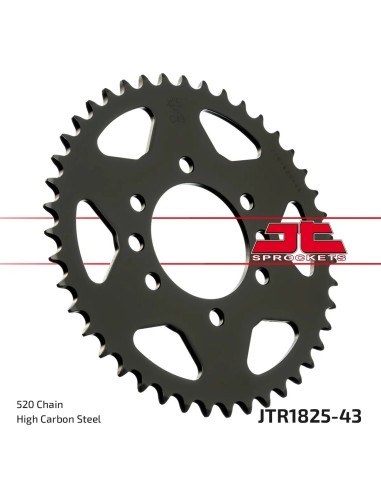corona moto jt sprockets de acero de 43 dientes jtr1825 43