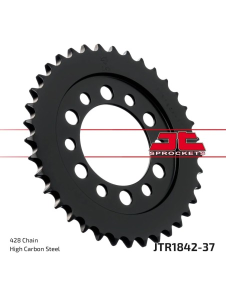 corona moto jt sprockets de acero de 37 dientes jtr1842 37
