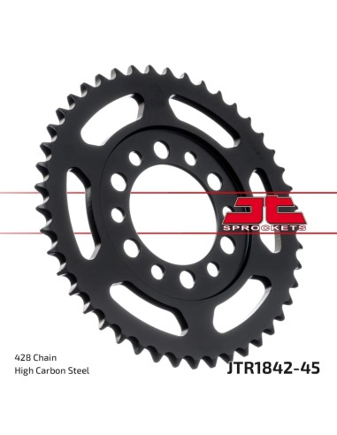corona moto jt sprockets de acero de 45 dientes jtr1842 45