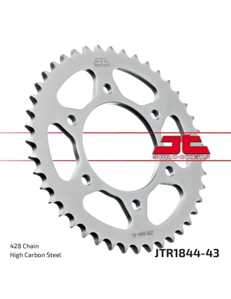 corona moto jt sprockets de acero de 43 dientes jtr1844 43