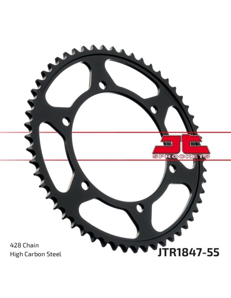 corona moto jt sprockets de acero de 55 dientes jtr1847 55