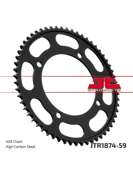 corona moto jt sprockets de acero de 59 dientes 187459jts