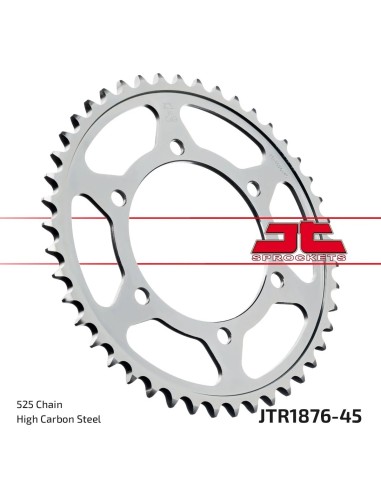 corona moto jt sprockets de acero de 45 dientes jtr1876 45