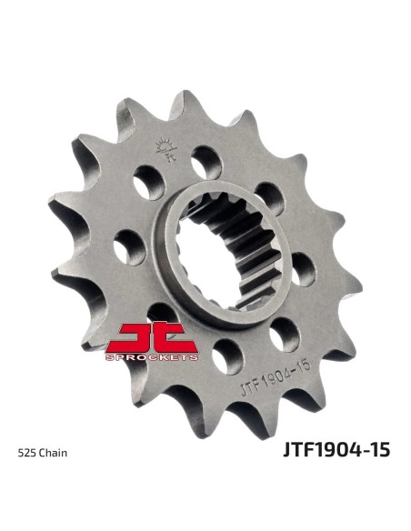 pinon de moto jt sprockets acero 15 dientes p 525 jtf1904 15