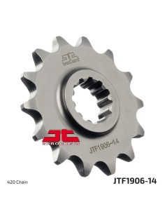 pinon de moto jt sprockets acero 14 dientes p 420 jtf1906 14