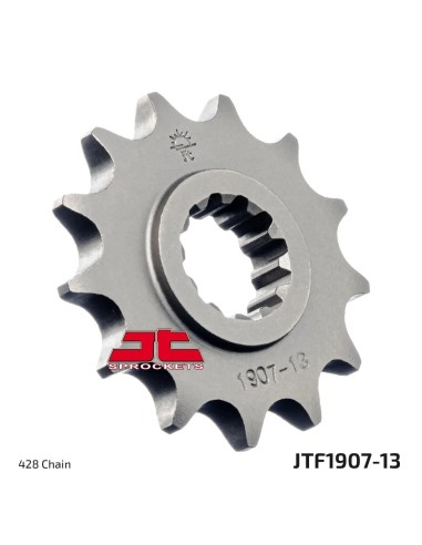 pinon de moto jt sprockets acero 13 dientes p 428 jtf1907 13