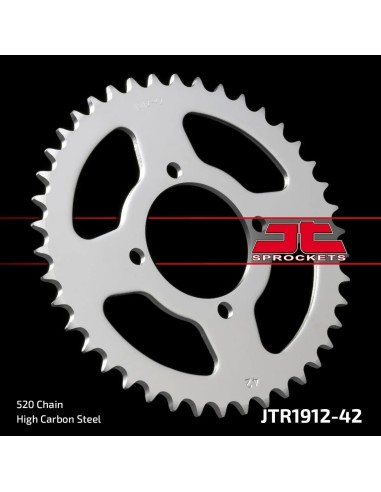 corona moto jt sprockets de acero de 42 dientes jtr1912 42