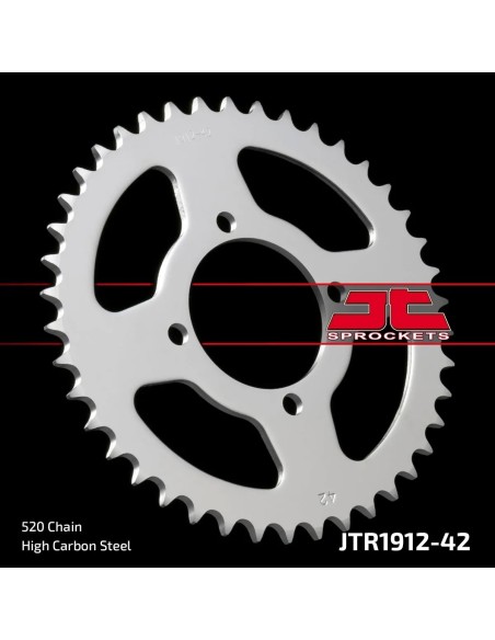 corona moto jt sprockets de acero de 42 dientes jtr1912 42