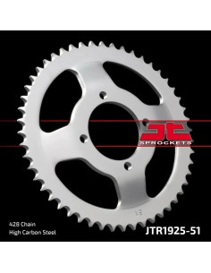 corona moto jt sprockets de acero de 51 dientes jtr1925 51