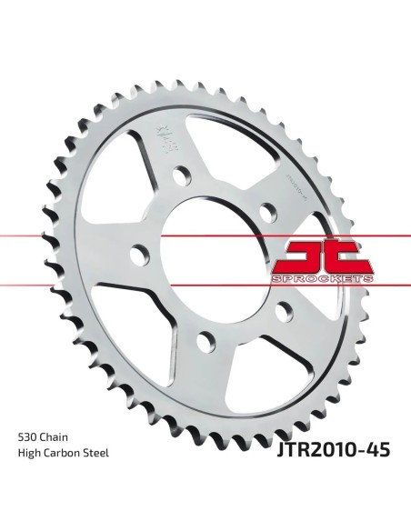corona moto jt sprockets de acero de 45 dientes jtr2010 45