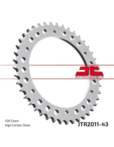 corona moto jt sprockets de acero de 43 dientes jtr2011 43