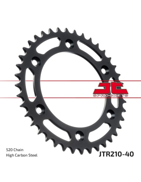 corona moto jt sprockets de acero de 40 dientes jtr210 40