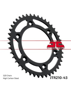 corona moto jt sprockets de acero de 43 dientes jtr210 43