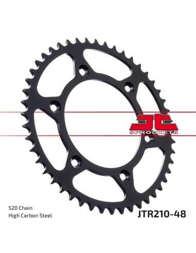 corona moto jt sprockets de acero de 48 dientes jtr210 48