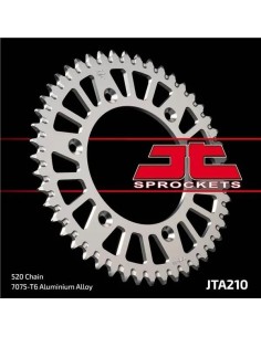 corona moto jt sprockets de aluminio de 53 dientes 21053aljts