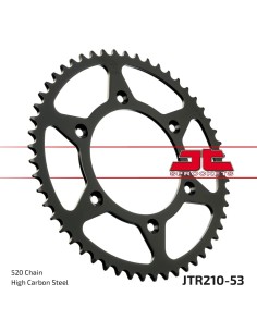 corona moto jt sprockets de acero de 53 dientes jtr210 53