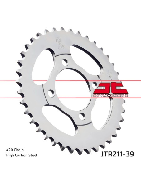 corona moto jt sprockets de acero de 39 dientes jtr211 39