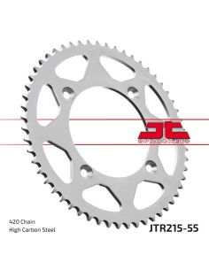 corona moto jt sprockets de acero de 55 dientes jtr215 55