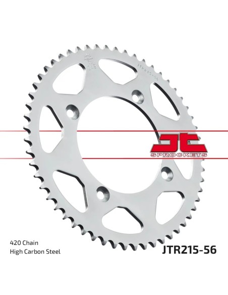 corona moto jt sprockets de acero de 56 dientes jtr215 56