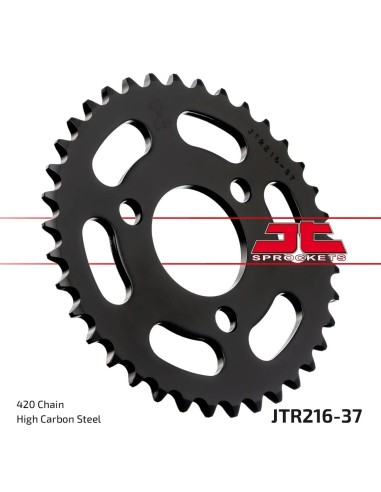 corona moto jt sprockets de acero de 37 dientes jtr216 37