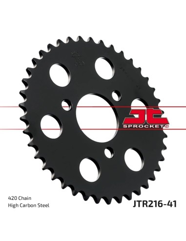 corona moto jt sprockets de acero de 41 dientes jtr216 41