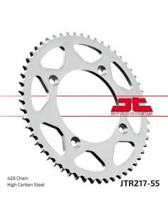corona moto jt sprockets de acero de 55 dientes jtr217 55