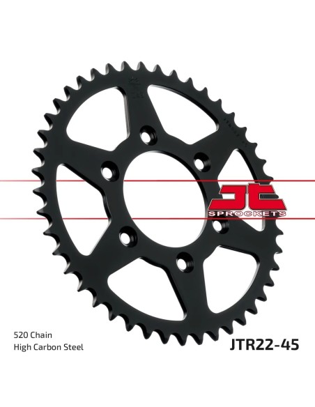 corona moto jt sprockets de acero de 45 dientes jtr22 45