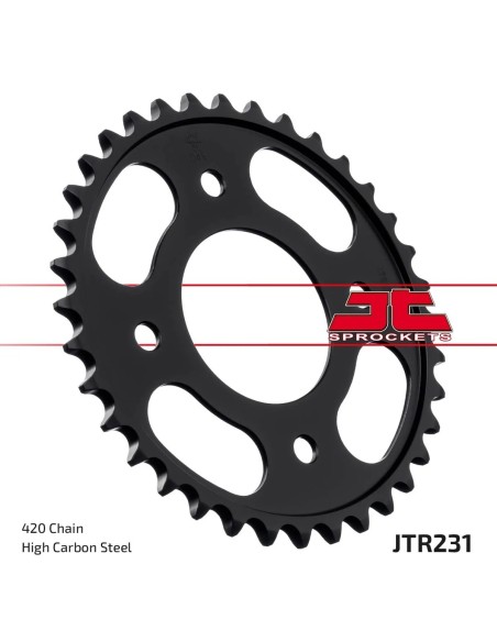 corona moto jt sprockets de acero de 36 dientes jtr231 36