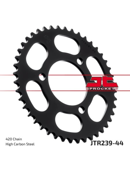 corona moto jt sprockets de acero de 44 dientes jtr239 44