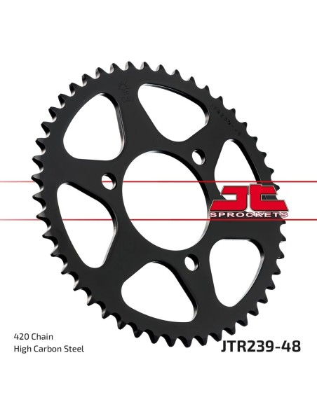 corona moto jt sprockets de acero de 48 dientes jtr239 48