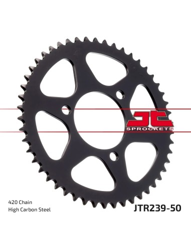 corona moto jt sprockets de acero de 50 dientes jtr239 50