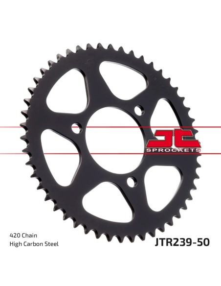 corona moto jt sprockets de acero de 50 dientes jtr239 50