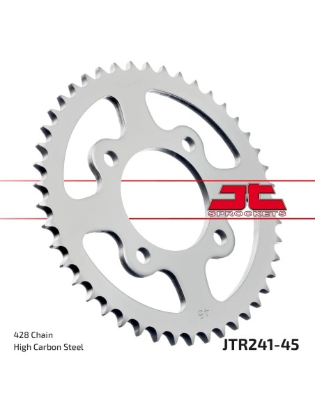 corona moto jt sprockets de acero de 45 dientes jtr241 45