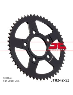 corona moto jt sprockets de acero de 53 dientes jtr242 53