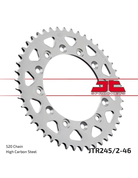 corona moto jt sprockets de acero de 46 dientes jtr2452 46