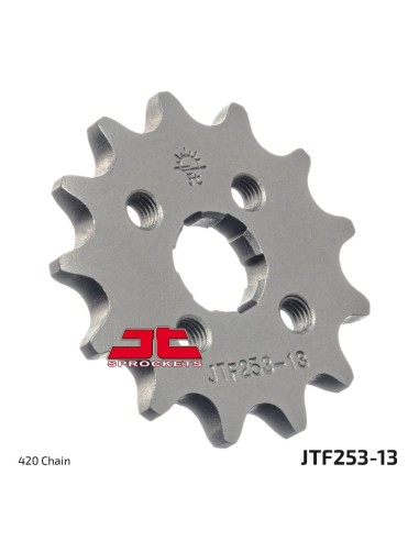 pinon de moto jt sprockets acero 13 dientes p 420 jtf253 13