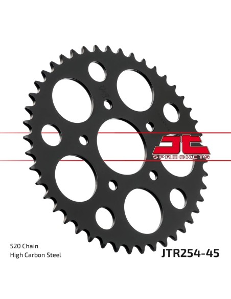 corona moto jt sprockets de acero de 45 dientes jtr254 45