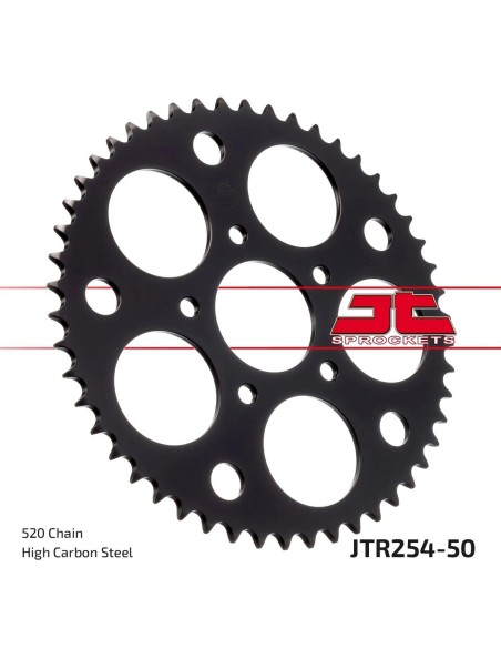 corona moto jt sprockets de acero de 50 dientes jtr254 50