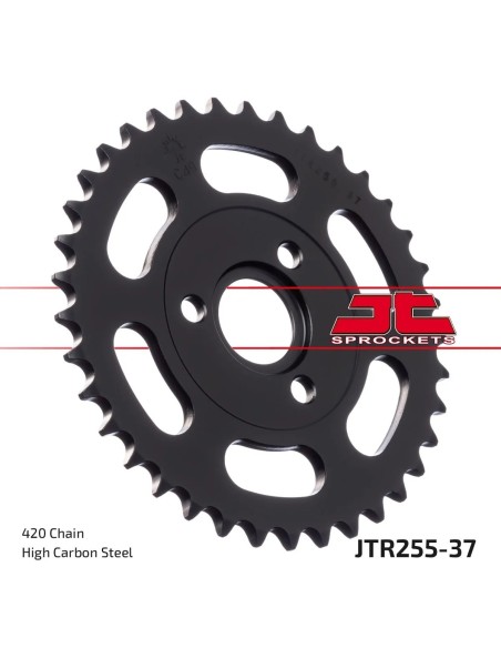 corona moto jt sprockets de acero de 37 dientes jtr255 37