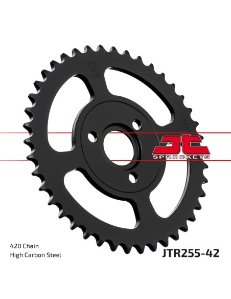 corona moto jt sprockets de acero de 42 dientes jtr255 42