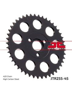corona moto jt sprockets de acero de 45 dientes jtr255 45