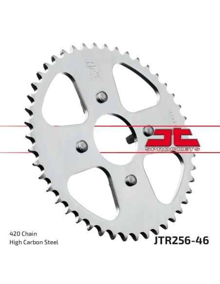 corona moto jt sprockets de acero de 46 dientes jtr256 46