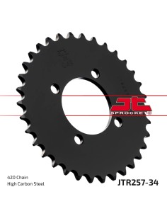 corona moto jt sprockets de acero de 34 dientes jtr257 34