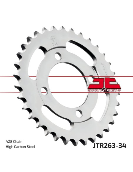 corona moto jt sprockets de acero de 34 dientes jtr263 34