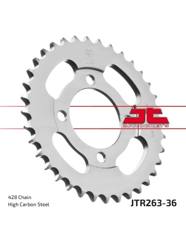 corona moto jt sprockets de acero de 36 dientes jtr263 36
